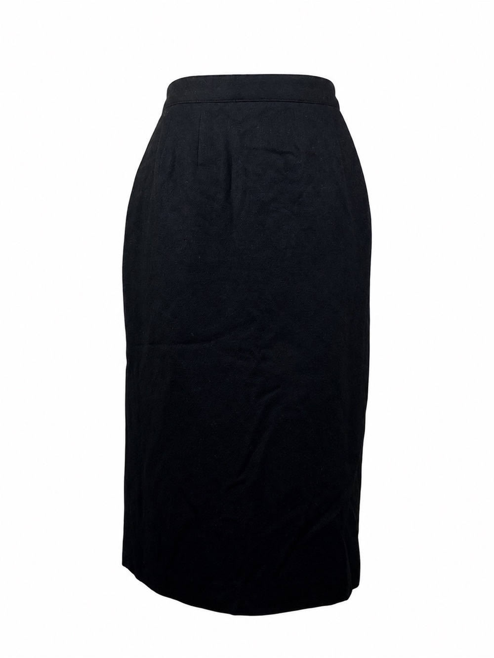 Vintage Sag Harbor 100% Wool Black Classic Pencil Skirt Lined Size 8